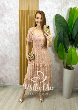 Vestido Paty em Tule - Floral - Milla Chic