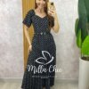 Vestido Sevilha Em Póa - Preto - Milla Chic