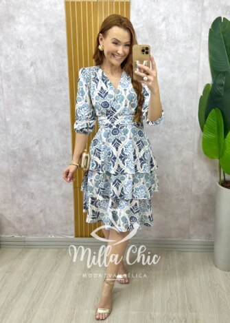 Vestido Veneza Em Linho - Areia - Milla Chic