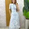 Vestido Brigida  em lesie bordada - Milla Chic