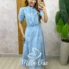 Vestido Joyce  em Lesie algodão azul celeste - Milla Chic