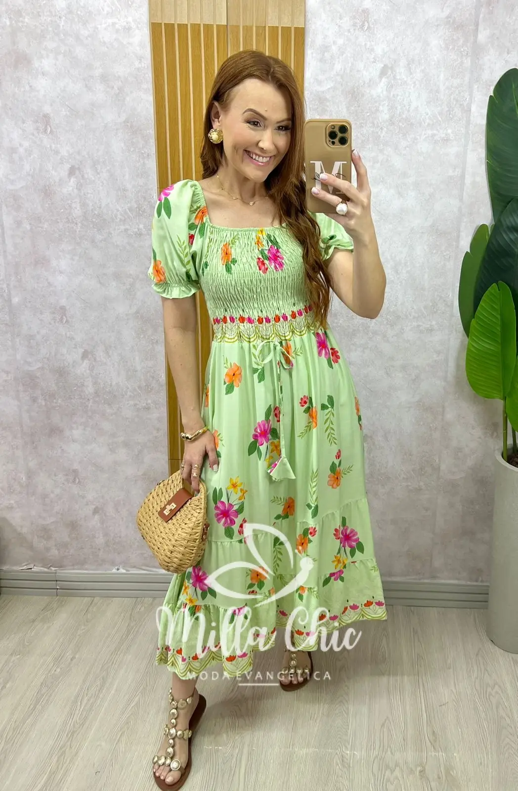 Vestido Melina Manga Princesa – Verde – Milla Chic Vestido Melina Manga Princesa - Verde - Milla Chic