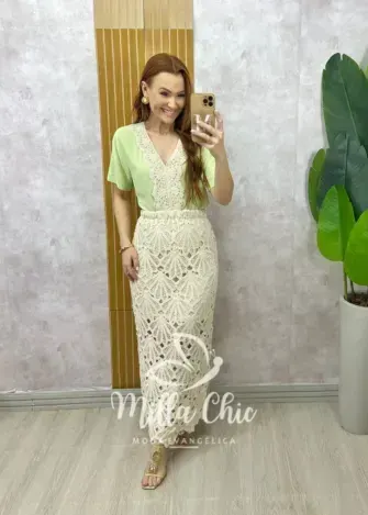 Saia Isis em crochet - Milla Chic