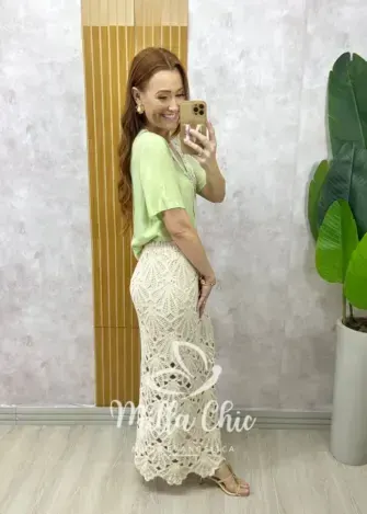 Saia Isis em crochet - Milla Chic