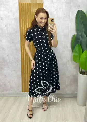 Conjunto Marta em viscolinho póa - Milla Chic
