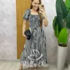 Vestido Melina Manga Princesa - Preto - Milla Chic