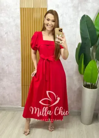 Vestido Nicole Em Alfaiataria – Vermelho Cereja – Milla Chic Vestido Nicole Em Alfaiataria - Vermelho Cereja - Milla Chic