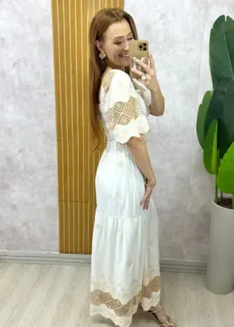 Vestido Isabel Em Lesie - Branco - Milla Chic