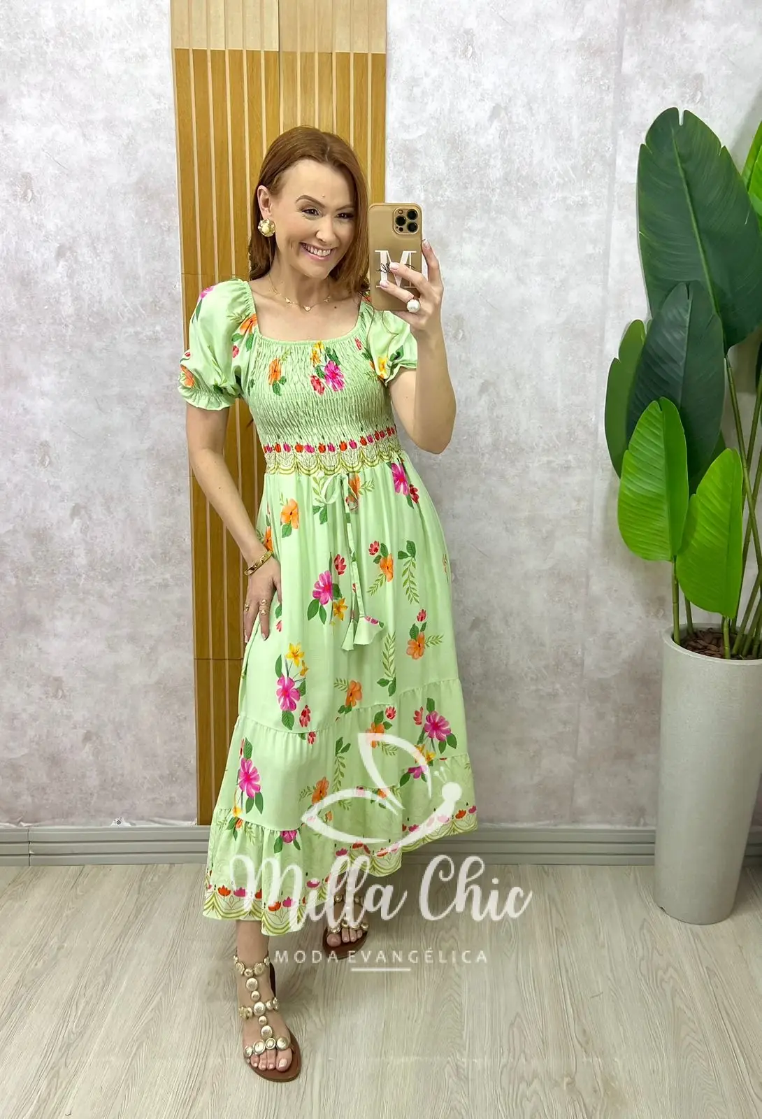 Vestido Melina Manga Princesa – Verde – Milla Chic Vestido Melina Manga Princesa - Verde - Milla Chic