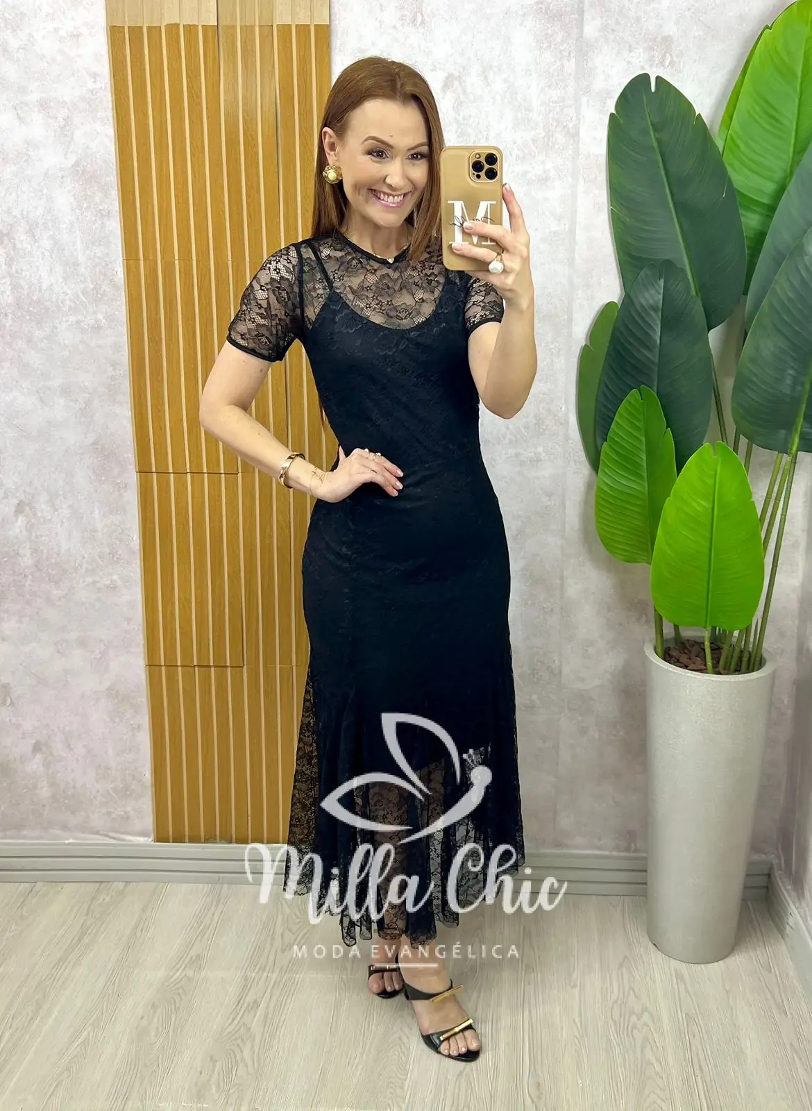 Vestido Bruna em renda – Preto – Milla Chic Vestido Bruna em renda - Preto - Milla Chic