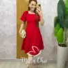 Vestido Daniela - Vermelho Cereja - Milla Chic