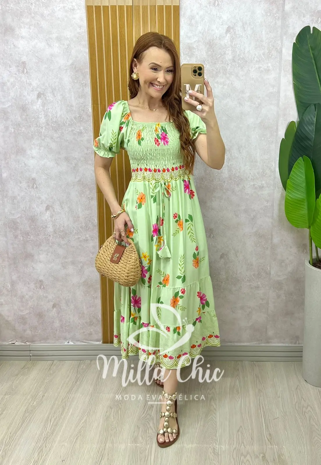 Vestido Melina Manga Princesa – Verde – Milla Chic Vestido Melina Manga Princesa - Verde - Milla Chic