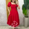Vestido Yasmim em lesie cereja - Milla Chic