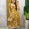 Vestido Érica  - Caramelo  floral - Milla Chic