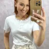 Blusa Iolanda Em Malha Algodão - Branca - Milla Chic