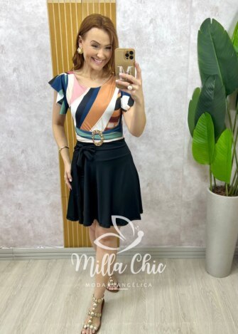 Milla Chic - millachic com br conjunto maio e short saia colorido 1 Conjunto Maiô E Short Saia - ColorFul - Milla Chic