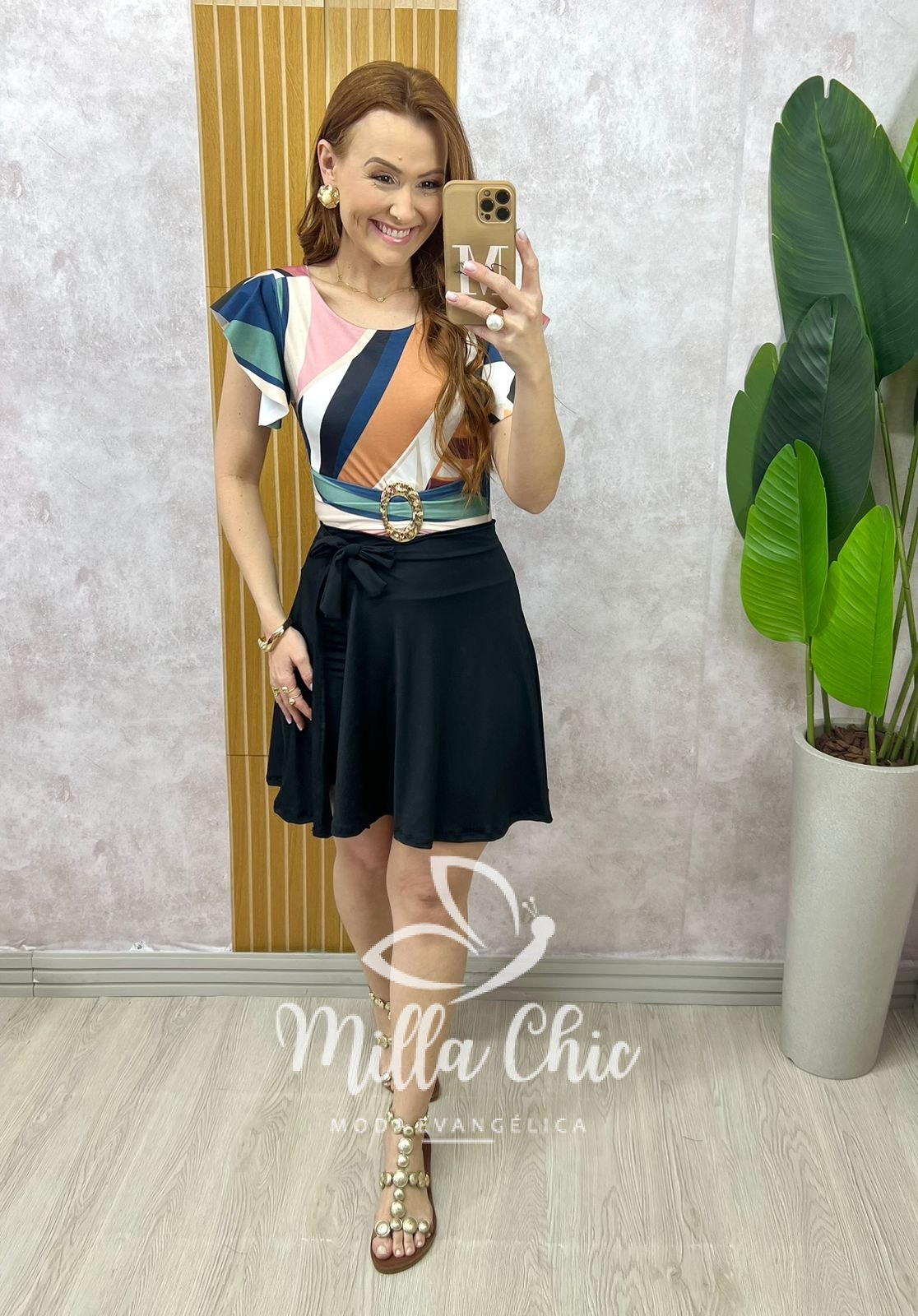 Milla Chic - millachic com br conjunto maio e short saia colorido 3 Conjunto Maiô E Short Saia - ColorFul - Milla Chic