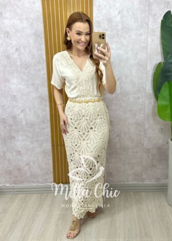 Saia Isis em crochet - Milla Chic