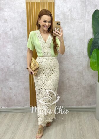 Saia Isis em crochet - Milla Chic
