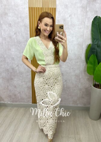 Saia Isis em crochet - Milla Chic