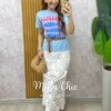Saia Isis em crochet branca - Milla Chic