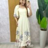 Milla Chic - millachic com br vestido agatha em viscosarja tropical azul escuro copia Vestido Agatha Em Viscosarja Tropical - Off White - Milla Chic