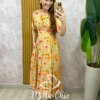 Vestido Esmeralda - Caramelo  floral - Milla Chic