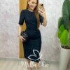 Vestido Irene em alfaiataria - Preto - Milla Chic