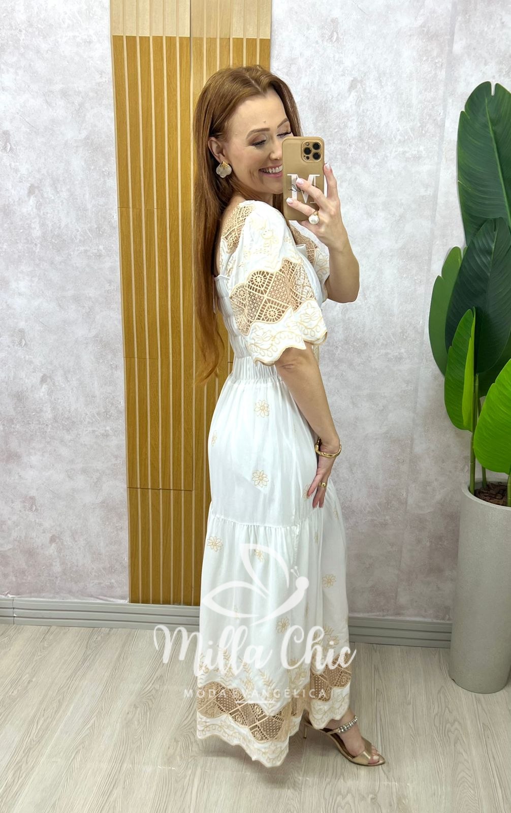 Milla Chic - millachic com br vestido isabel em lesie branco 1 Vestido Isabel Em Lesie - Branco - Milla Chic
