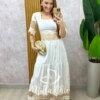 Milla Chic - millachic com br vestido isabel em lesie branco Vestido Isabel Em Lesie - Branco - Milla Chic