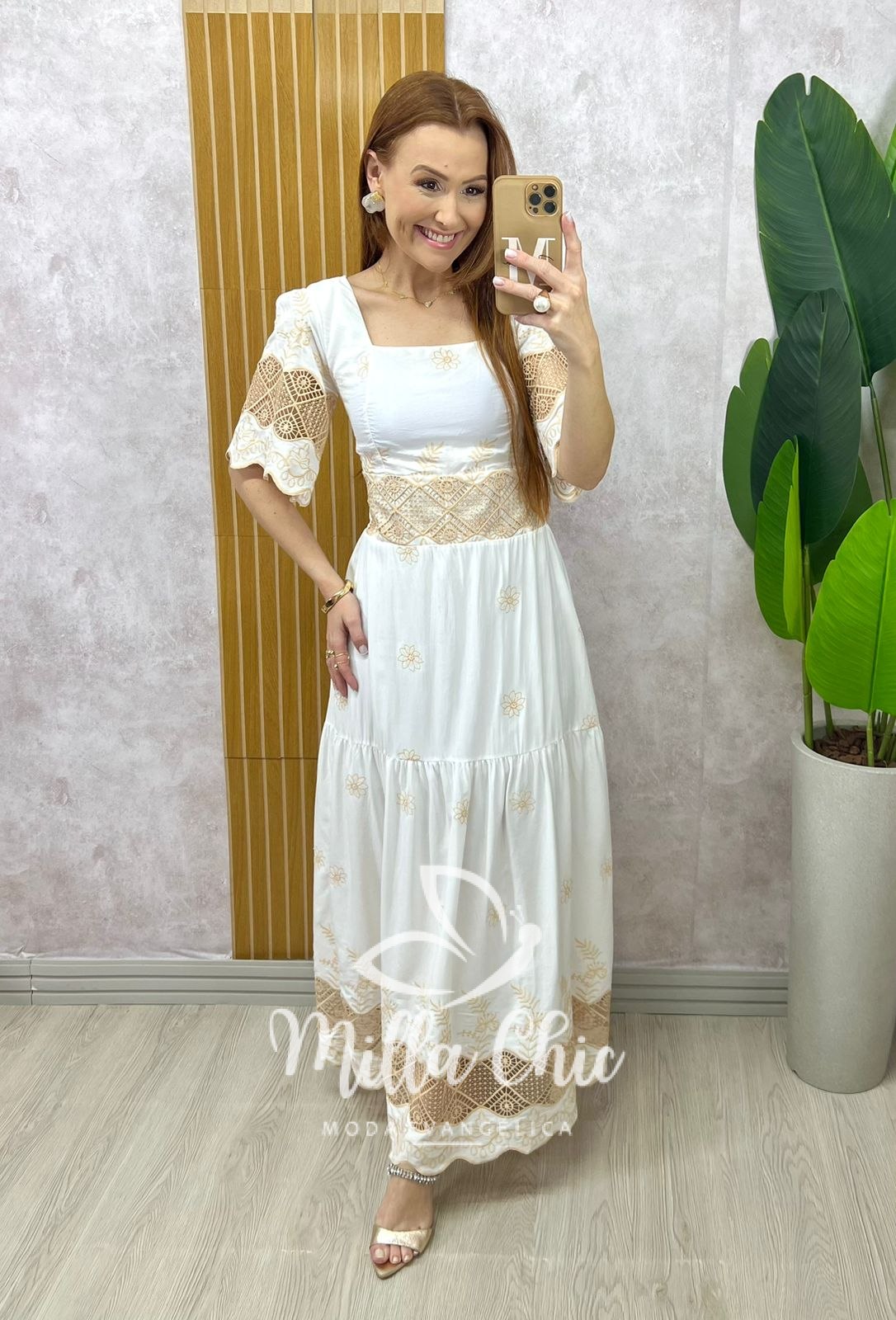 Milla Chic - millachic com br vestido isabel em lesie branco 3 Vestido Isabel Em Lesie - Branco - Milla Chic