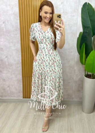 Milla Chic - millachic com br vestido lilian em viscolinho verde copia 1 Vestido Lilian Em Viscolinho - Branco - Milla Chic