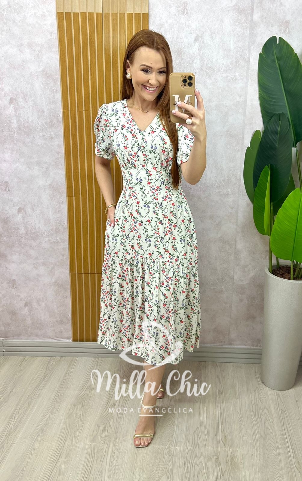 Milla Chic - millachic com br vestido lilian em viscolinho verde copia 1 Vestido Lilian Em Viscolinho - Branco - Milla Chic