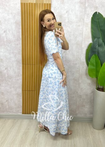 Vestido Brigida  em lesie bordada - Milla Chic