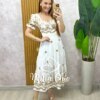 Vestido Miriam bordado - Branco - Milla Chic