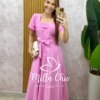 Vestido Nicole Em Alfaiataria - Rosa - Milla Chic