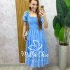 Vestido Yasmim em lesie azul Celeste - Milla Chic