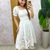 Vestido Yasmim em lesie Branco - Milla Chic