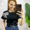 Milla Chic – Blusa Cristiane Bordado Laço – Preta Milla Chic - Blusa Cristiane Bordado Laço - Preta