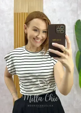 Milla Chic - T-Shirt La Dolce Vita Em Malha Algodão - Rosa (cópia)