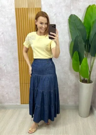 Milla Chic - Saia Lúcia em Alfaiataria Marrant - Preto (cópia)