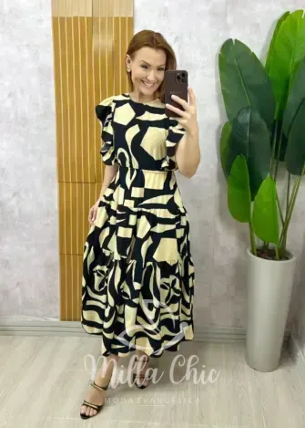 Milla Chic - Vestido Dolores Comfy Em Viscolycra - Salmão (cópia)