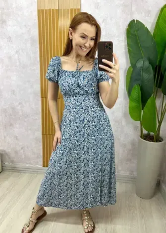 Milla Chic - Vestido Luiza Em Viscolinho - Preto Estampa Paisley (cópia)