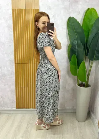 Milla Chic - Vestido Luiza Em Viscolinho - Preto Estampa Paisley