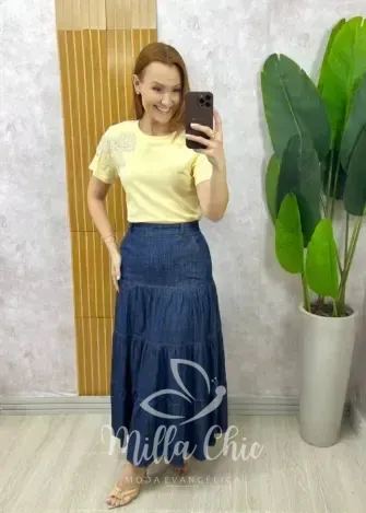 Milla Chic - Saia Lúcia em Alfaiataria Marrant - Preto (cópia)