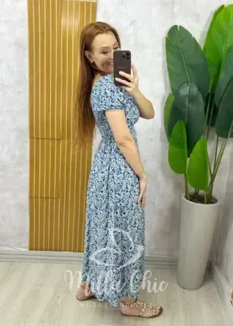 Milla Chic - Vestido Luiza Em Viscolinho - Preto Estampa Paisley (cópia)