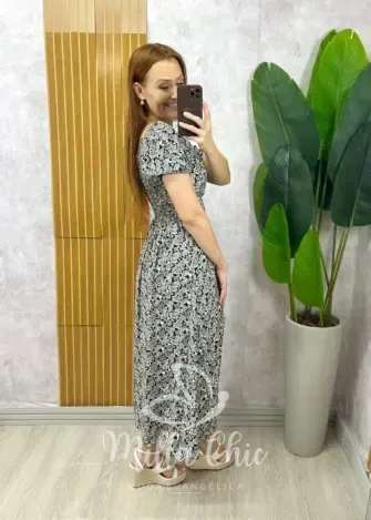 Milla Chic - Vestido Luiza Em Viscolinho - Preto Estampa Paisley