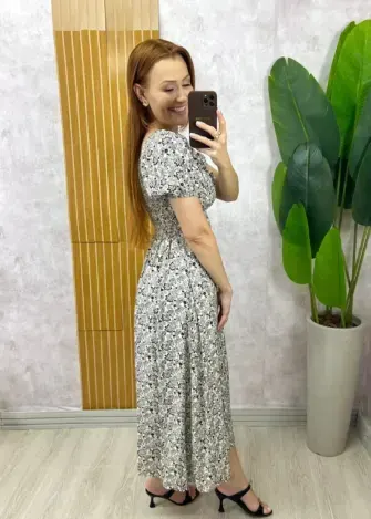 Milla Chic - Vestido Luiza Em Viscolinho - Branco Estampa Paisley