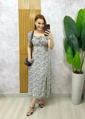 Milla Chic - Vestido Luiza Em Viscolinho - Branco Estampa Paisley