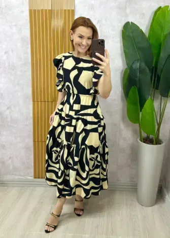 Milla Chic - Vestido Dolores Comfy Em Viscolycra - Salmão (cópia)